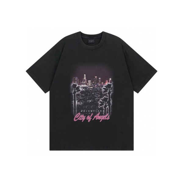 ✨발렌시아가 남성 라운드 반팔 티셔츠 - Balenciaga Mens Round Tshirt - bac7351x