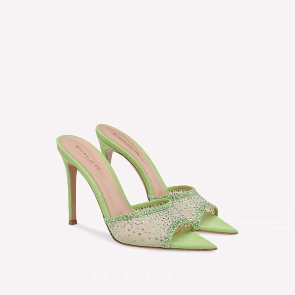 ✨지안비토 로시 여성 라니아 85 스웨이드 뮬 - Gianvito Rossi Womens Rania 85 Suede Mule - gis6116x