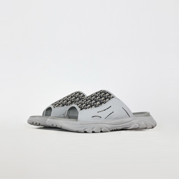 ✨디올 남성 H 타운 슬리퍼 옴므 블랙 고무 샌들 - Dior Mens H Town Slipper Homme Rubber Sandals - dis6132x