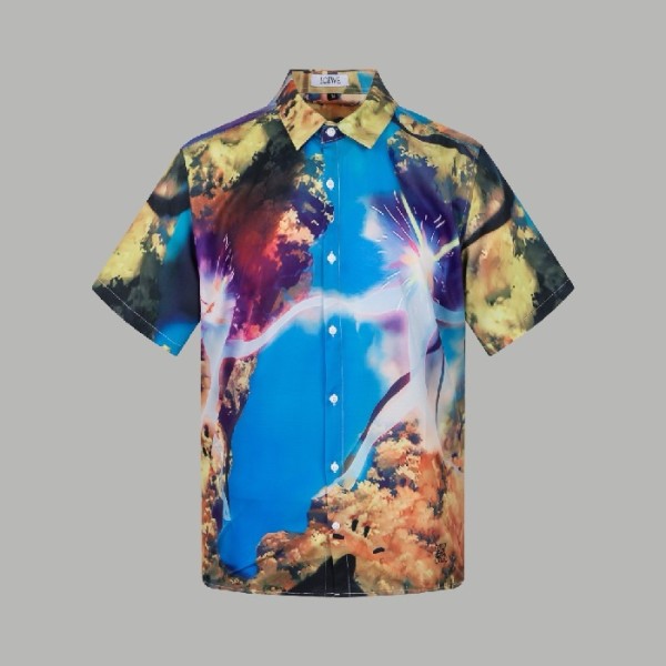 ✨로에베 남성 반팔 셔츠 - Loewe Mens Basic Shirts - loc7382x