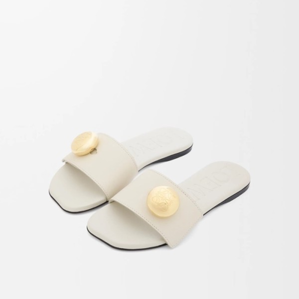 ✨로에베 여성 페블 레더 슬라이드 - Loewe Womens Pebble Leather Slides - los6214x