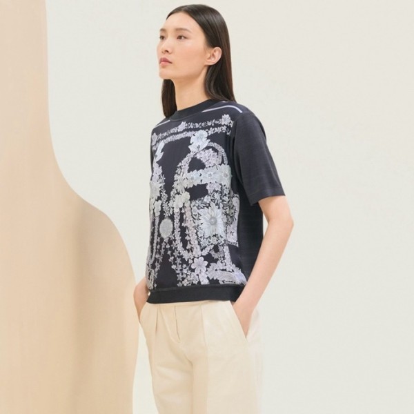 ✨에르메스 여성 크루넥 반팔티 - Hermes Womens Round Tshirt - hec7448x