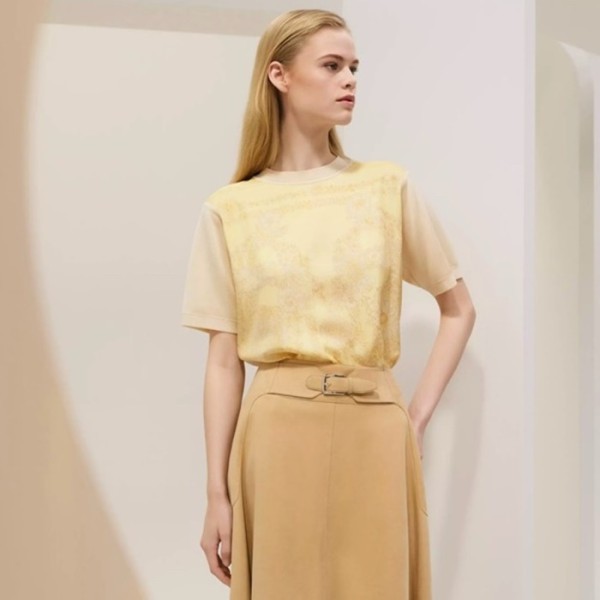 ✨에르메스 여성 크루넥 반팔티 - Hermes Womens Round Tshirt - hec7449x