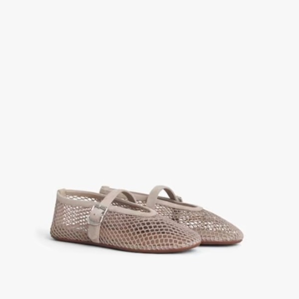 ✨알라이아 여성 피시넷 발레 플랫 슈즈 - Alaia Womens Fishnet Ballet Flat Shoes - als6236x