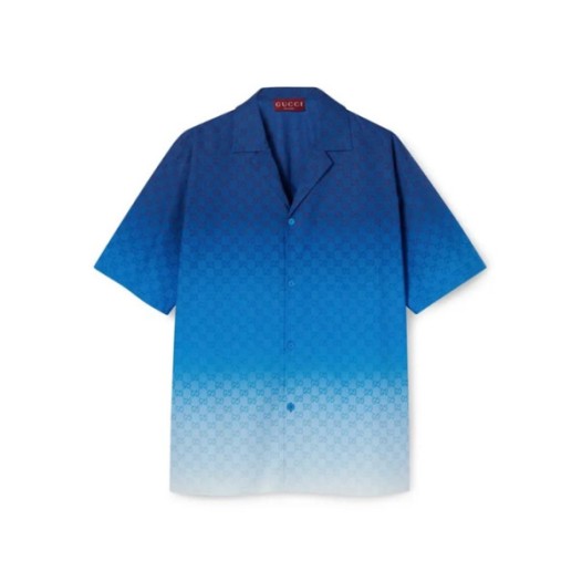 ❤구찌 남성 프린트 코튼 포플린 볼링 셔츠 - Gucci Mens Printed Cotton Poplin Bowling Shirt - guc7539x