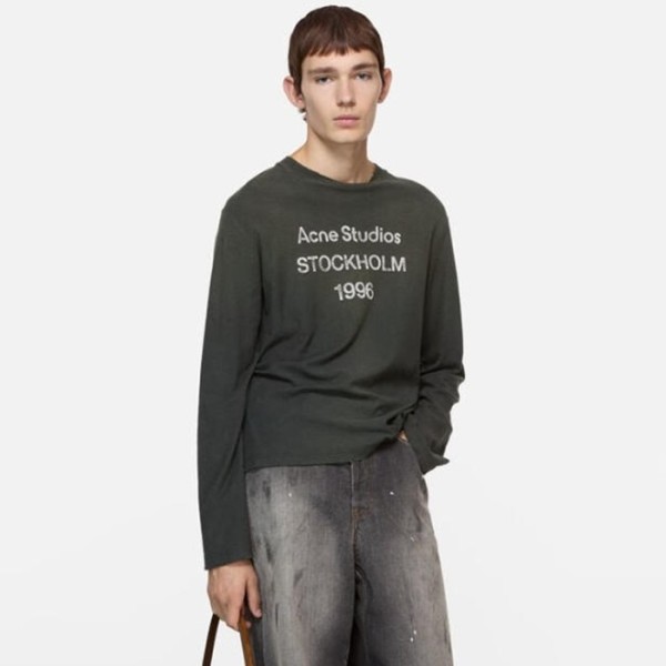 ✨아크네 남성 크루넥 긴팔티 - Acne Mens Round Tshirt - anc7515x