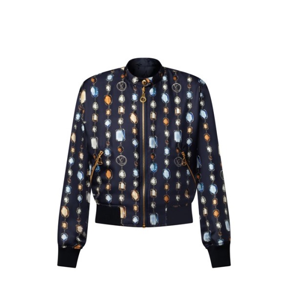 ✨루이비통 여성 리버서블 네크리스 봄버 재킷 - Louis vuitton Womens Reversible Necklace Bomber Jacket - lvc7709x