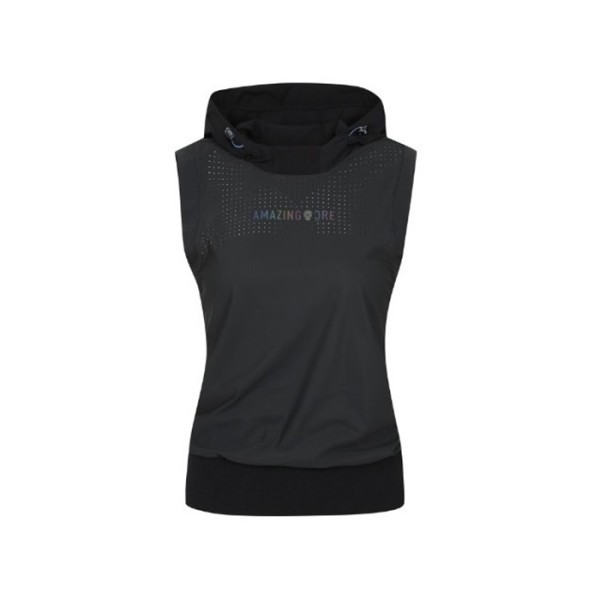 ✨[AMAZINGCRE] 어메이징크리 여성 에어서킷 후디 슬리브리스 티셔츠 - gol1734x