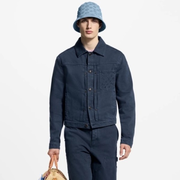 ✨루이비통 남성 가먼트 다이드 데님 타입 II 트러커 재킷 - Louis vuitton Mens Garment Dyed Denim Type II Trucker Jacket - lvc7772x