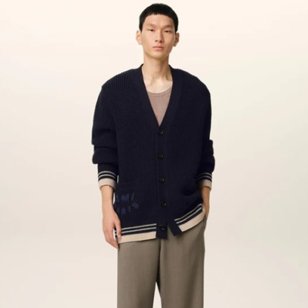 ✨아미 남/녀 브이넥 가디건 - Ami Unisex V-neck Cardigan - amc7797x