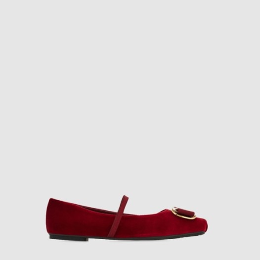 ❤페라가모 여성 뉴 바라 플레이트 발레 플랫 - Salvatore Ferragamo Womens New Bara Plate Ballet Flats - fes6445x