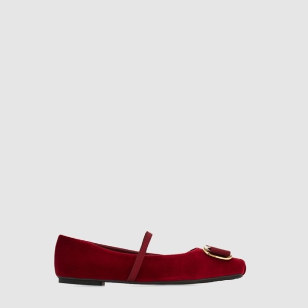 ✨페라가모 여성 뉴 바라 플레이트 발레 플랫 - Salvatore Ferragamo Womens New Bara Plate Ballet Flats - fes6445x