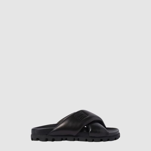 ✨미우미우 여성 나파 슬라이드 - Miumiu Womens Nappa Slides - mis6504x