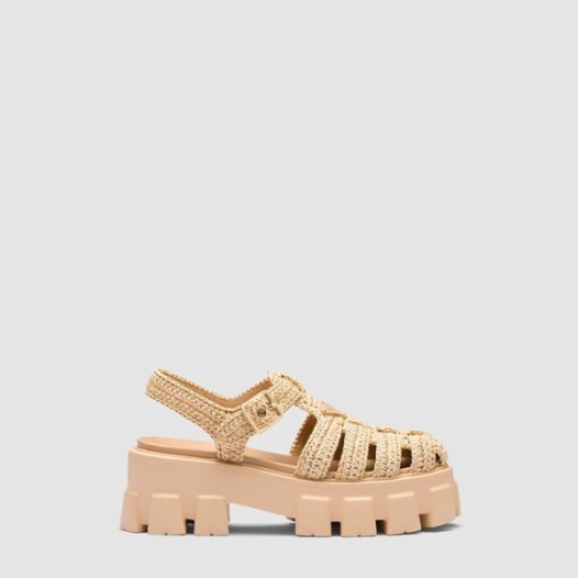 ❤프라다 여성 모놀리스 크로셰 케이지 샌들 - Prada Womens Monolis Crochet Cage Sandals - prs6570x