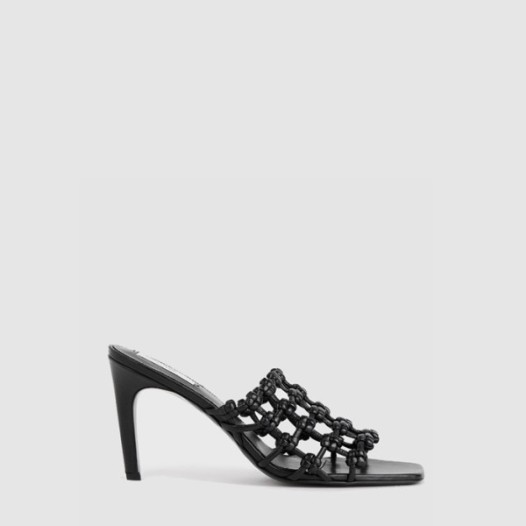 ❤토템 여성 브레이디드 레더 방도 뮬 - Toteme Womens Braided Leather Bandeau Mule - tos6636x