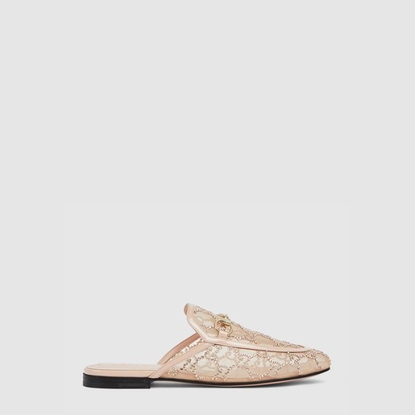✨구찌 여성 GG 크리스털 프린스타운 슬리퍼 - Gucci Womens GG Crystal Princetown Slippers - gus6652x