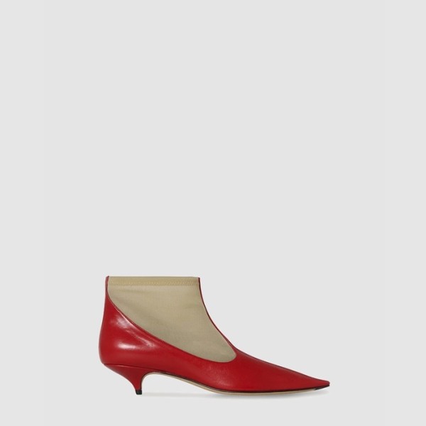 ✨더 로우 여성 메시 나일론 & 가죽 부티 - The Row Womens Mesh Nylon & Leather Booties - ths6736x