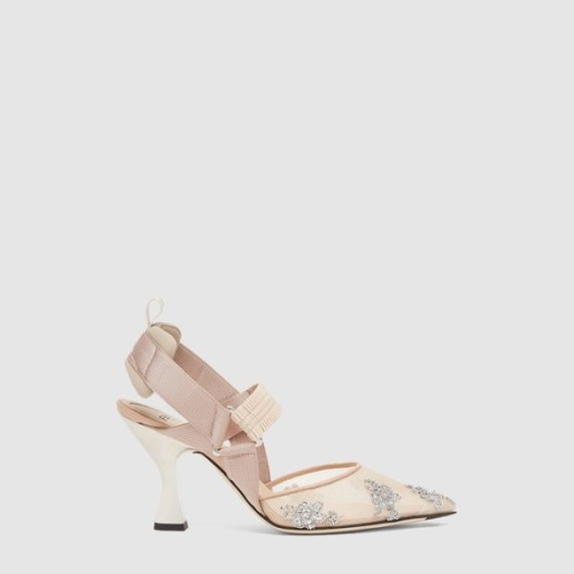 ❤펜디 여성 콜리브리 하이 힐 슬링백 - Fendi Womens Colibri High Heel Slingback - fes6745x