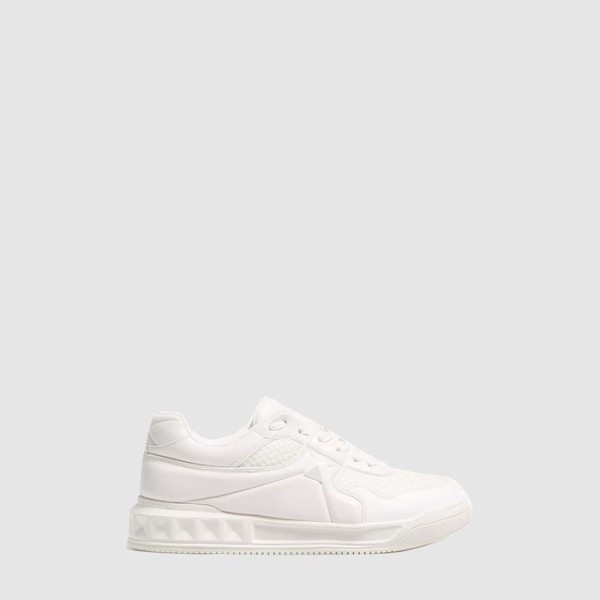 ✨발렌티노 남/녀 원 스터드 로우탑 메시 가죽 스니커즈 - Valentino Unisex One Stud Low-Top Mesh Nappa Leather Sneakers - vas6754x