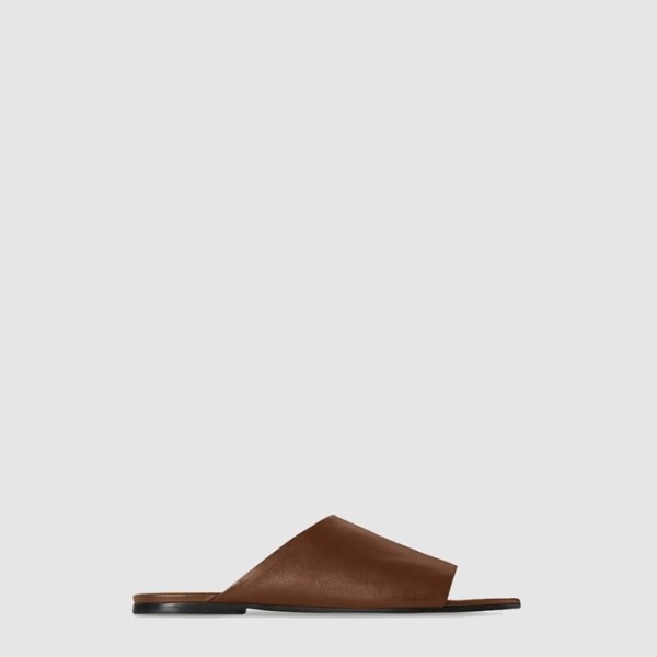 ✨더 로우 여성 Signum 가죽 슬리퍼 - The Row Womens Signum Leather Slippers - ths6829x