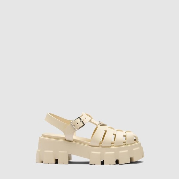 ✨프라다 여성 모놀리스 크로셰 케이지 샌들 - Prada Womens Monolis Crochet Cage Sandals - prs6896x