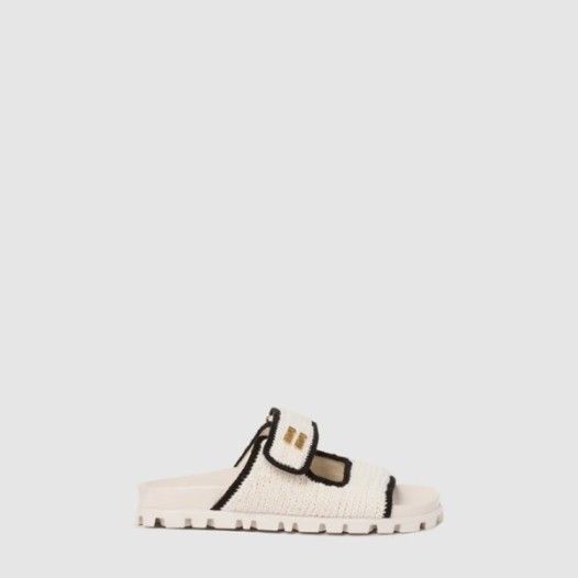 ❤미우미우 여성 크로셰 니트 슬라이드 - Miumiu Womens Crochet Knit Slide - mis6984x