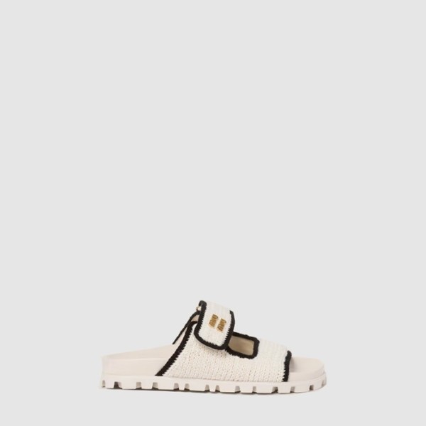 ✨미우미우 여성 크로셰 니트 슬라이드 - Miumiu Womens Crochet Knit Slide - mis6984x