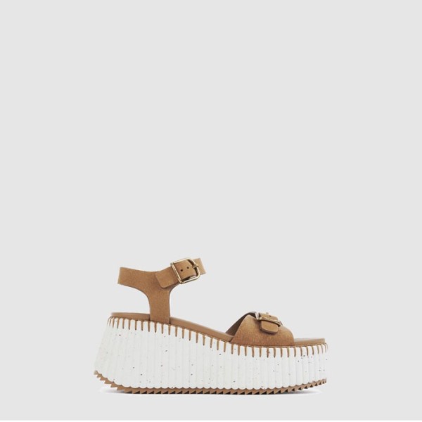 ✨끌로에 여성 NAMA 웨지 샌들 - Chloe Womens NAMA Wedge Sandals - chs7044x