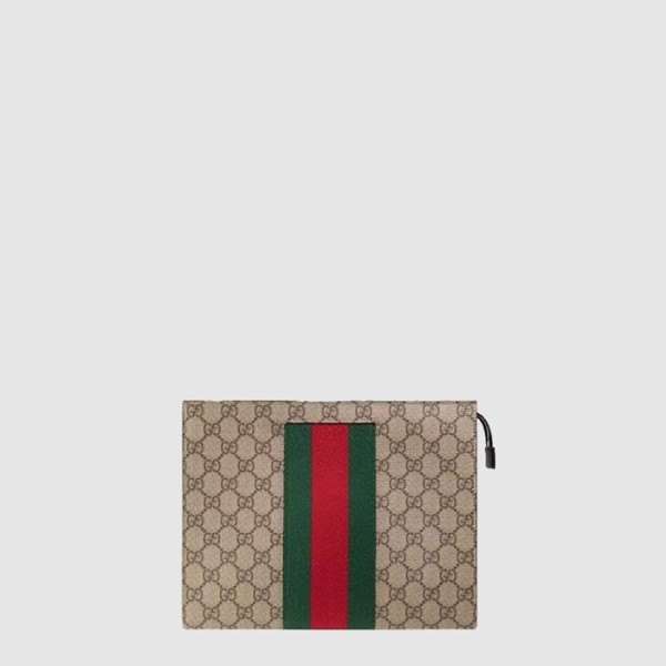 ✨구찌 남성 GG 수프림 캔버스 웹 파우치 - Gucci Mens GG Supreme Canvas Web Pouch - gub8022x