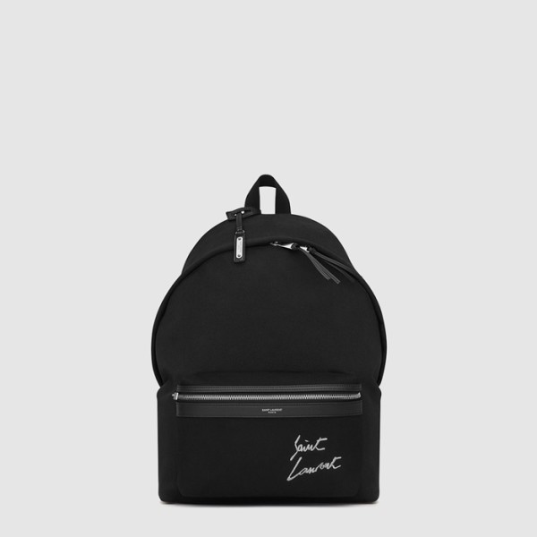 ✨입생로랑 남성 시그니처 자수 시티 백팩 - Saint Laurent Mens Signature Embroidery City Backpack - ysb8128x