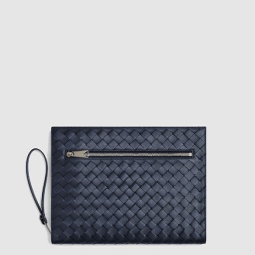 ★보테가베네타 남성 미디엄 인트레치아토 손목 스트랩 도큐먼트 케이스 - Bottega Veneta Mens Medium Intrecciato Document Case - bvb8943x