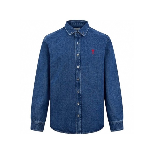 ✨아미 남성 데님 셔츠 - Ami Mens Denim Shirts - amc7864x