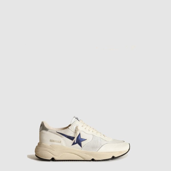 ✨골든구스 남성 블루 라미네이티드 레더 스타 런닝솔 - Golden Goose Mens Blue Laminated Leather Star Running Sole - gos7419x