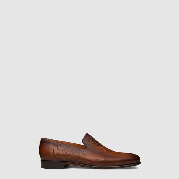 ✨벨루티 남성 커시브 갈레 레더 로퍼 - Berluti Mens Cursive Gallé Leather Loafers - bes7505x