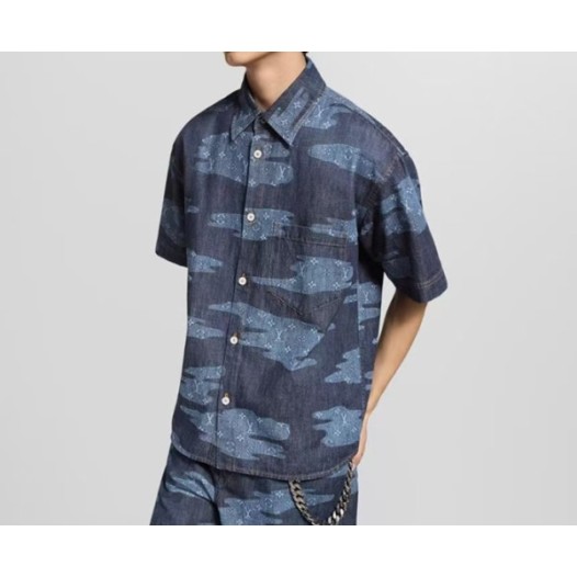 ❤루이비통 남성 데님 반팔 셔츠 - Louis vuitton Mens Polo Shirts - lvc7947x
