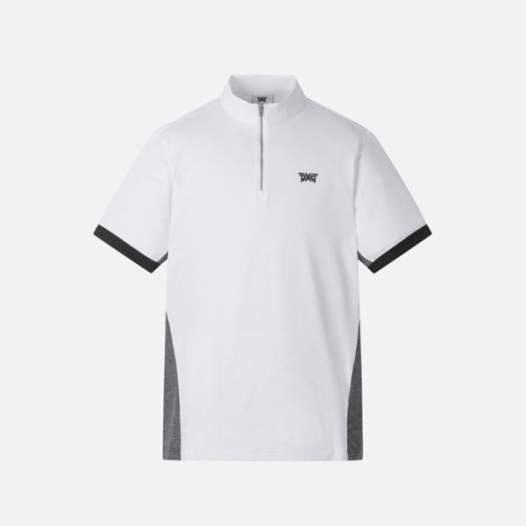 ❤PXG 남성 썸머 카라 블럭 하프 집업 티셔츠 - gol1771x