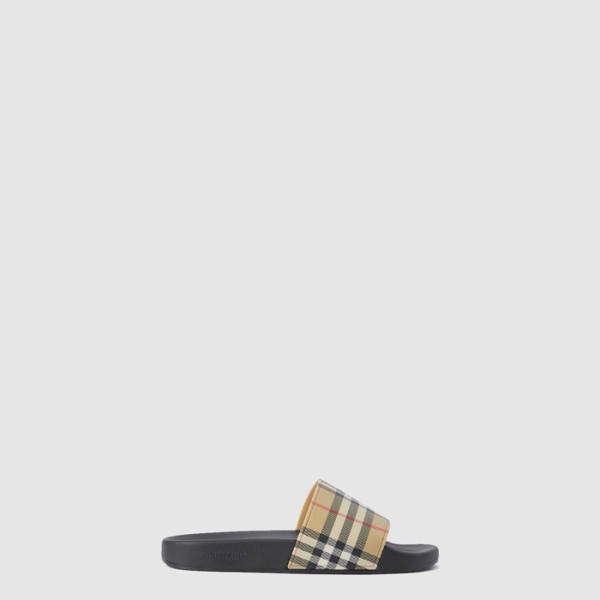 ✨버버리 남/녀 체크 슬라이드 - Burberry Unisex Check Slides - bus7742x