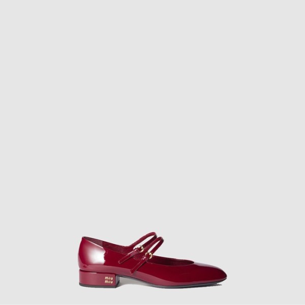 ✨미우미우 여성 버클 장식 페이턴트 가죽 슬링백 펌프스 - Miu Miu Buckle-embellished Patent Leather Slingback Pumps - mis7753x