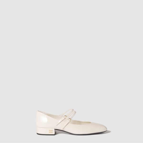 ✨미우미우 여성 버클 장식 페이턴트 가죽 슬링백 펌프스 - Miu Miu Buckle-embellished Patent Leather Slingback Pumps - mis7754x