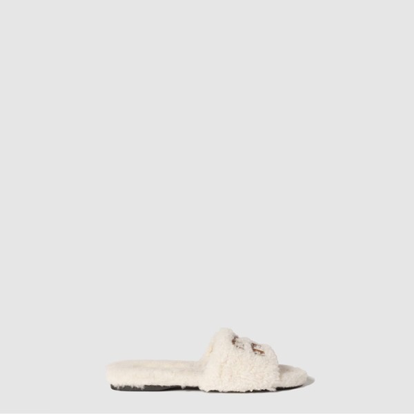 ✨미우미우 여성 시어링 슬라이드 - Miu Miu Womens Shearling Slides - mis7775x