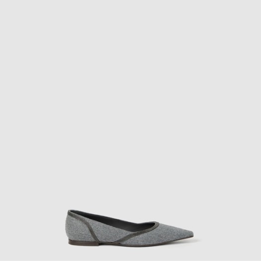 ❤브루넬로 쿠치넬리 여성 플란넬 플랫 슈즈 - Brunello Cucinelli Womens Flannel Flats - brs7822x