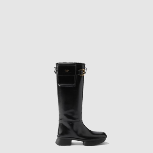 ❤프라다 여성 파우치가 달린 가죽 부츠 - Prada Leather Boots With Pouch - prs7875x