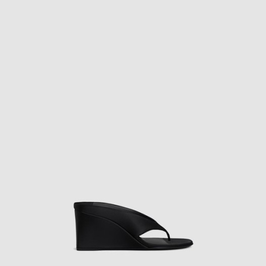 ❤알라이아 여성 새틴 큐브 웨지 뮬 - Alaia Womens Cube Wedge Mules In Satin - als8026x