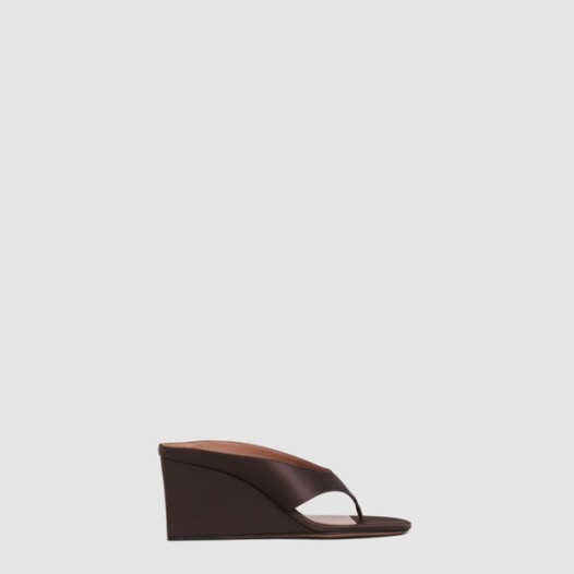 ❤알라이아 여성 새틴 큐브 웨지 뮬 - Alaia Womens Cube Wedge Mules In Satin - als8027x