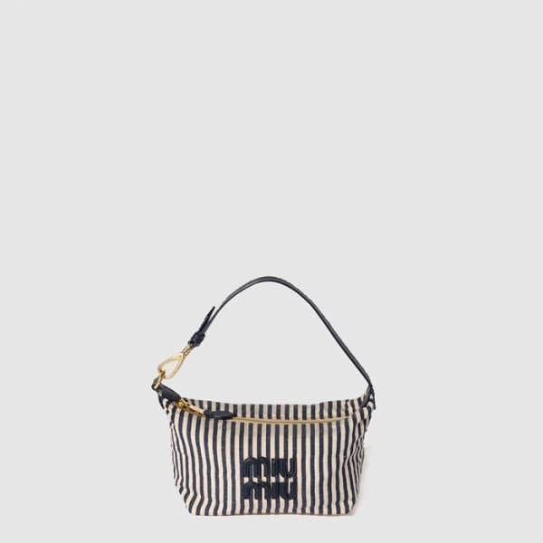 ✨미우미우 여성 로고 장식 자카드 패브릭 파우치 - Miumiu Womens Logo-embellished Jacquard Fabric Pouch - mib9639x