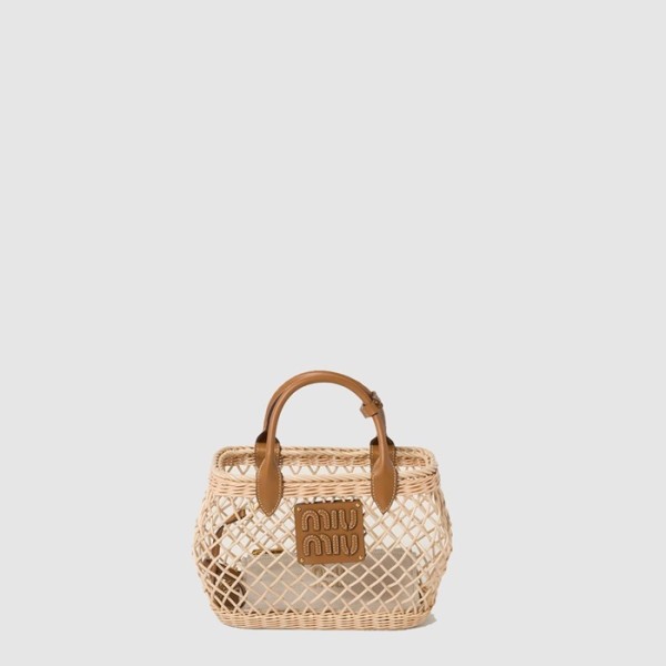 ✨미우미우 여성 라탄 토트백 - MiuMiu Womens Rattan Tote Bag - mib9658x