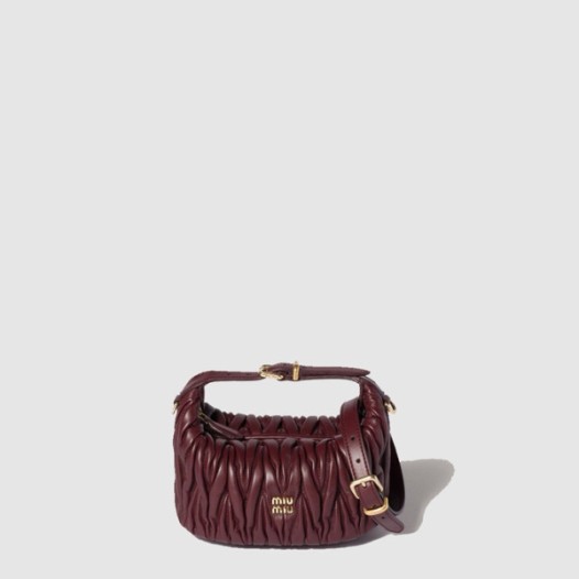❤미우미우 여성 마테라쎄 나파 가죽 파우치 - Miumiu Womens Matelasse Nappa Leather Pouch - mib9727x