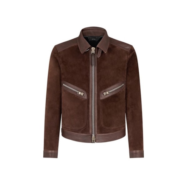 ✨톰포드 남성 가죽 자켓 - Tom Ford Mens Leather Jacket - toc8333x