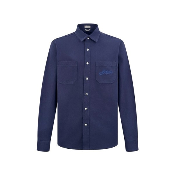 ✨디올 남성 자수 셔츠 - Dior Mens Embroidered Shirt - dic8438x