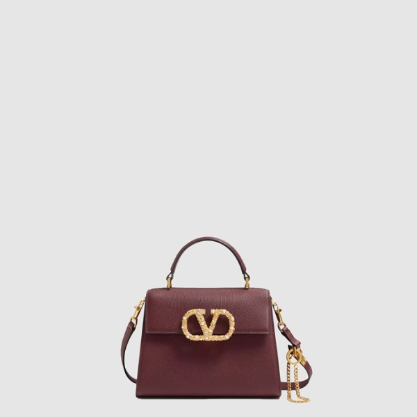 ✨발렌티노 여성 가라바니 브이슬링 주얼 로고 스몰 핸드백 - Valentino Womens Garavani V-Sling Jewel Logo Small Handbag - vab9924x